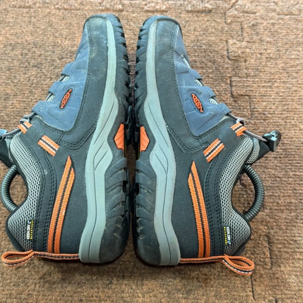 Gently used Keen Targhee EXP Waterproof Hiking Shoes Navy Orange Mens 7 1019829